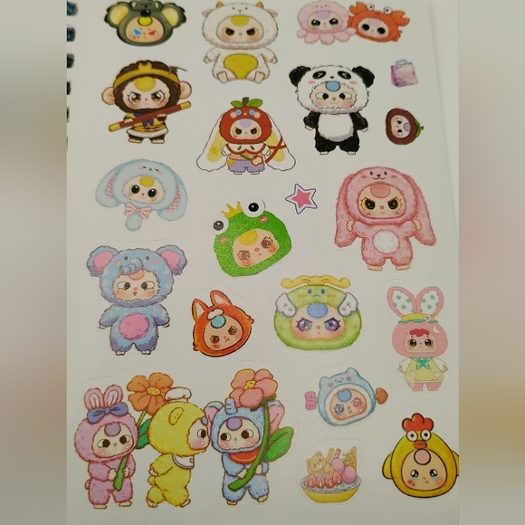 Baby Three Blue Sticker&Paper Spiral Notebook - Picture 4 of 4